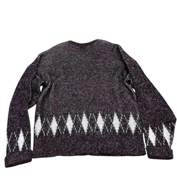 Le Tigre Argyle Acrylic Knit Pullover Sweater XL - Picture 3 of 7
